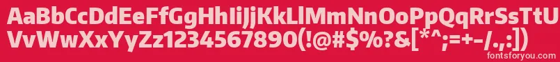 EncodesanscondensedBlack Font – Pink Fonts on Red Background