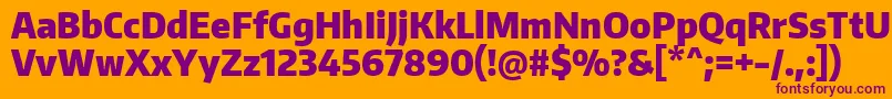 EncodesanscondensedBlack Font – Purple Fonts on Orange Background