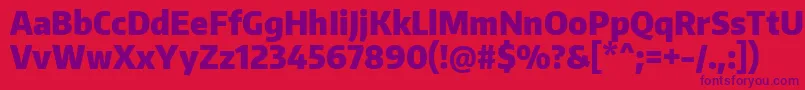 EncodesanscondensedBlack Font – Purple Fonts on Red Background