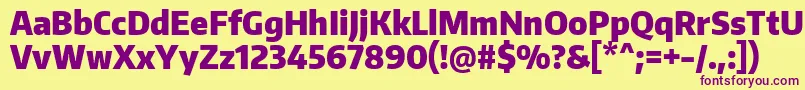 EncodesanscondensedBlack Font – Purple Fonts on Yellow Background