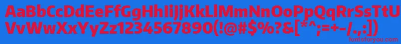EncodesanscondensedBlack Font – Red Fonts on Blue Background