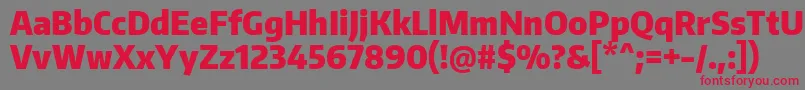 EncodesanscondensedBlack Font – Red Fonts on Gray Background