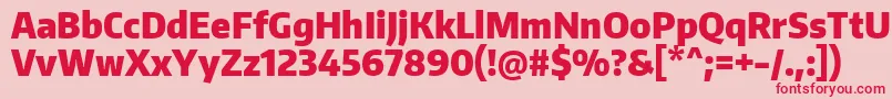 EncodesanscondensedBlack Font – Red Fonts on Pink Background
