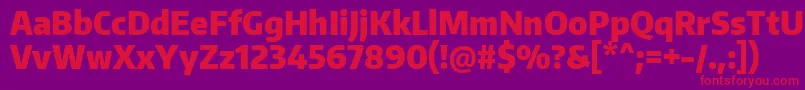 EncodesanscondensedBlack Font – Red Fonts on Purple Background