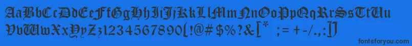 MinisterBlackLight Font – Black Fonts on Blue Background