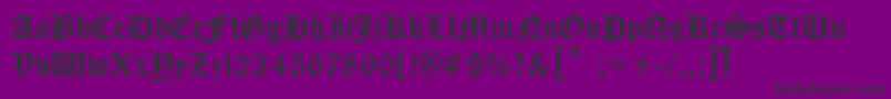 MinisterBlackLight Font – Black Fonts on Purple Background