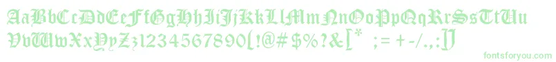 MinisterBlackLight-Schriftart – Grüne Schriften