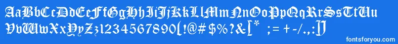 MinisterBlackLight Font – White Fonts on Blue Background