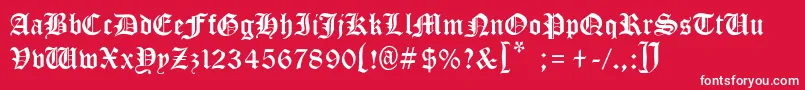 MinisterBlackLight Font – White Fonts on Red Background