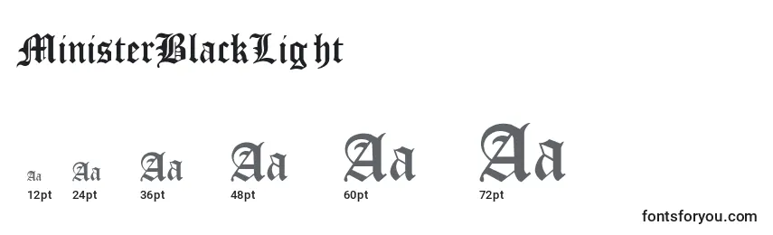 MinisterBlackLight Font Sizes