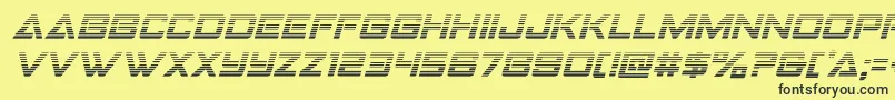 Strikefightergradital Font – Black Fonts on Yellow Background