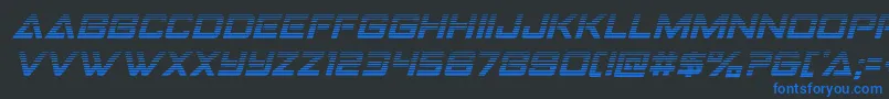 Strikefightergradital Font – Blue Fonts on Black Background