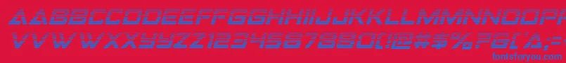 Strikefightergradital-fontti – siniset fontit punaisella taustalla