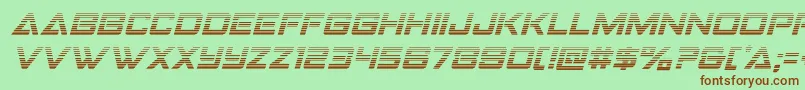 Strikefightergradital-Schriftart – Braune Schriften auf grünem Hintergrund