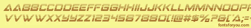 Strikefightergradital Font – Brown Fonts on Yellow Background