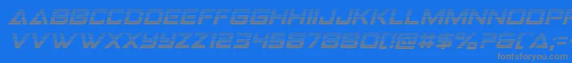 Strikefightergradital Font – Gray Fonts on Blue Background