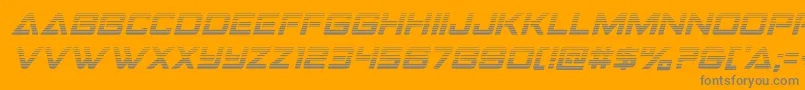 Strikefightergradital Font – Gray Fonts on Orange Background