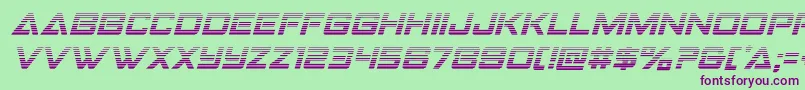 Strikefightergradital Font – Purple Fonts on Green Background