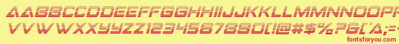 Strikefightergradital Font – Red Fonts on Yellow Background