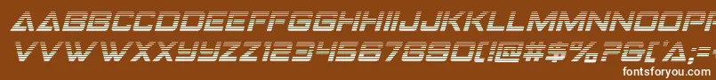フォントStrikefightergradital – 茶色の背景に白い文字