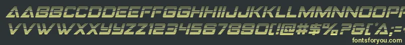 Шрифт Strikefightergradital – жёлтые шрифты на чёрном фоне