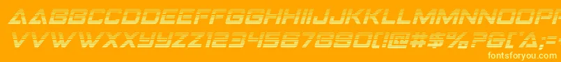 フォントStrikefightergradital – オレンジの背景に黄色の文字