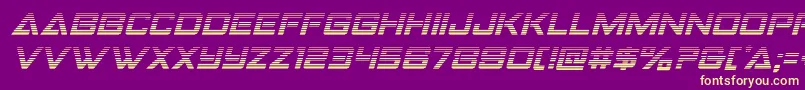 Strikefightergradital Font – Yellow Fonts on Purple Background