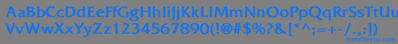 FritzquadrataBold Font – Blue Fonts on Gray Background