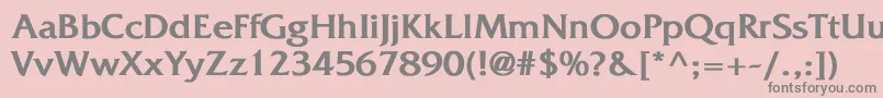 FritzquadrataBold Font – Gray Fonts on Pink Background