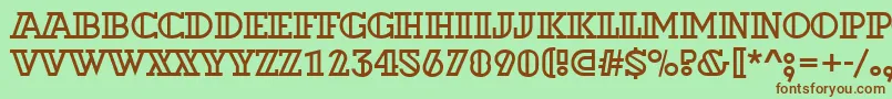 ADexterotl Font – Brown Fonts on Green Background