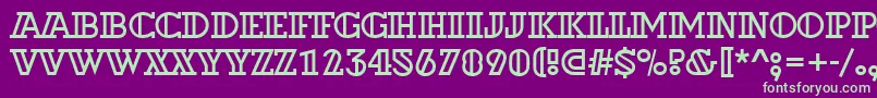 Шрифт ADexterotl – зелёные шрифты на фиолетовом фоне