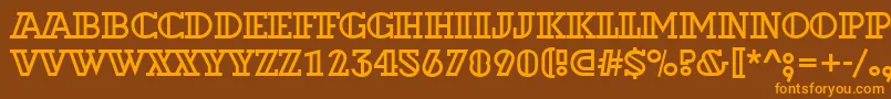 ADexterotl Font – Orange Fonts on Brown Background