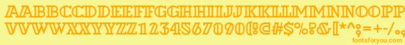 ADexterotl Font – Orange Fonts on Yellow Background