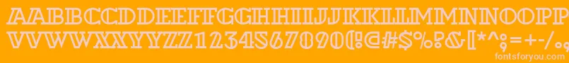 ADexterotl Font – Pink Fonts on Orange Background