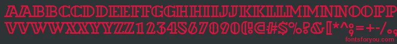 ADexterotl Font – Red Fonts on Black Background