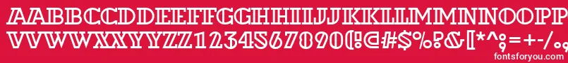 フォントADexterotl – 赤い背景に白い文字