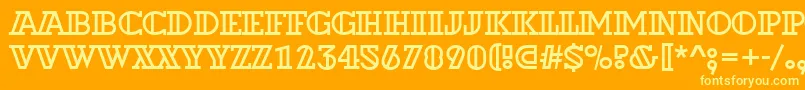 ADexterotl Font – Yellow Fonts on Orange Background