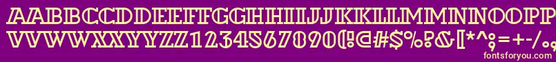 ADexterotl Font – Yellow Fonts on Purple Background