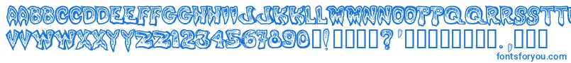 PhlegmyKilmister-Schriftart – Blaue Schriften