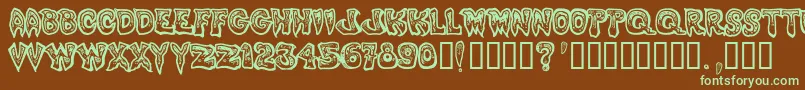 PhlegmyKilmister Font – Green Fonts on Brown Background