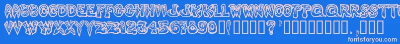 More about PhlegmyKilmister Font PhlegmyKilmister Font – Pink Fonts on Blue Background