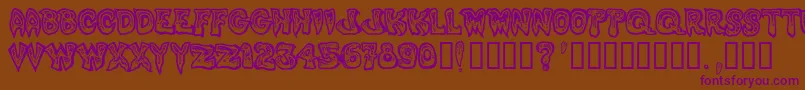 PhlegmyKilmister Font – Purple Fonts on Brown Background