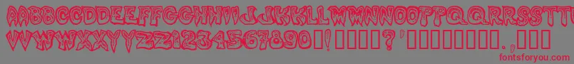 PhlegmyKilmister Font – Red Fonts on Gray Background