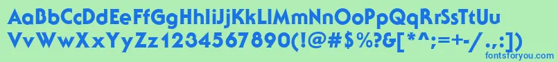 SebastianHeavyRegular Font – Blue Fonts on Green Background