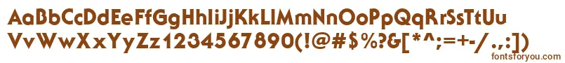 Шрифт SebastianHeavyRegular – коричневые шрифты на белом фоне