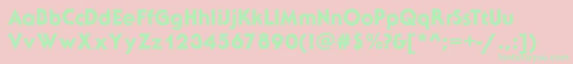 SebastianHeavyRegular Font – Green Fonts on Pink Background