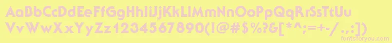 SebastianHeavyRegular Font – Pink Fonts on Yellow Background