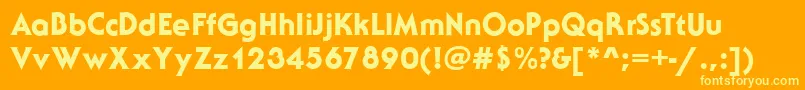 SebastianHeavyRegular Font – Yellow Fonts on Orange Background