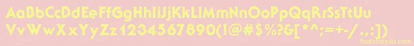 SebastianHeavyRegular Font – Yellow Fonts on Pink Background