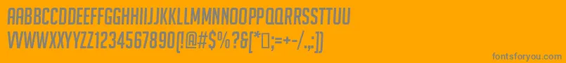 フォントBigNoodleTitlingOblique – オレンジの背景に灰色の文字